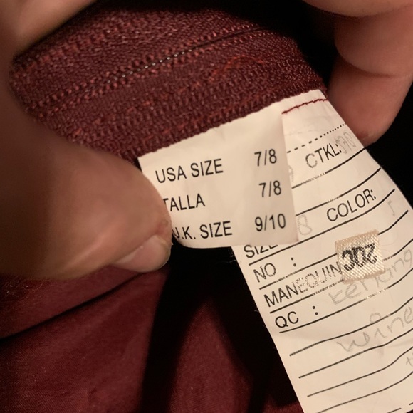 Gorgeous maroon two piece prom dress - Picture 4 of 7